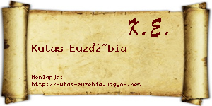 Kutas Euzébia névjegykártya